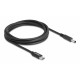 DELOCK καλώδιο τροφοδοσίας laptop 87974, USB-C σε Dell 4.5x3mm, 1.5m, μαύρο