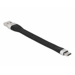 DELOCK καλώδιο USB 3.2 σε USB-C 85771, 3A, 5Gbps, FPC, 13.5cm, μαύρο