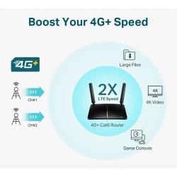 TP-LINK Wireless Dual Band Router Archer MR600, 4G+ Cat6 AC1200, Ver.3.0