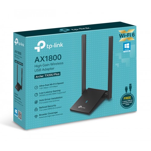TP-LINK ασύρματος USB αντάπτορας δικτύου Archer TX20U Plus, 1800Mbps V.1