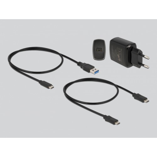 DELOCK docking station για M.2 SATA SSD 64178, 2 θέσεων, 6Gbps, clone function, μαύρο