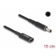 DELOCK αντάπτορας τροφοδοσίας laptop 60036, USB-C σε Dell 4.5x3.0mm, 15cm, μαύρος