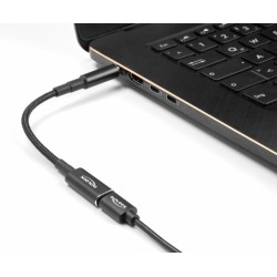 DELOCK αντάπτορας τροφοδοσίας laptop 60036, USB-C σε Dell 4.5x3.0mm, 15cm, μαύρος