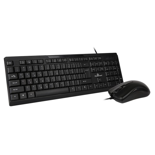 POWERTECH set ποντίκι & πληκτρολόγιο PT-1068, ενσύρματο, 1000DPI, μαύρο