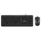 POWERTECH set ποντίκι & πληκτρολόγιο PT-1067, ενσύρματο, 1000DPI, μαύρο