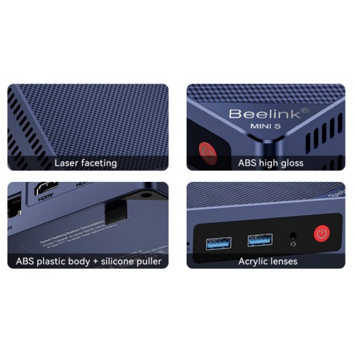 BEELINK mini PC MINI S12, Intel CPU N95, 8GB, 256GB SSD, Windows 11 Pro