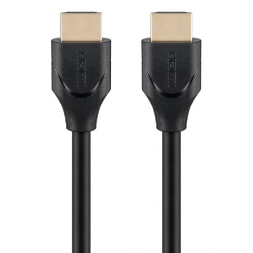 GOOBAY καλώδιο HDMI 2.1 61637, Ethernet ARC 8K/60Hz 48 Gbps, 0.5m, μαύρο