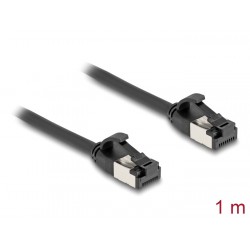 DELOCK καλώδιο δικτύου 80183, CAT 8.1 U/FTP, 40Gbps, εύκαμπτο, 1m, μαύρο