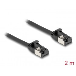 DELOCK καλώδιο δικτύου 80184, CAT 8.1 U/FTP, 40Gbps, εύκαμπτο, 2m, μαύρο