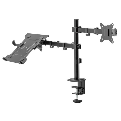 BRATECK βάση γραφείου οθόνης LDT66-C024ML, 17-32", έως 9kg, με θέση για laptop