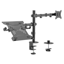BRATECK βάση γραφείου οθόνης LDT66-C024ML, 17-32", έως 9kg, με θέση για laptop