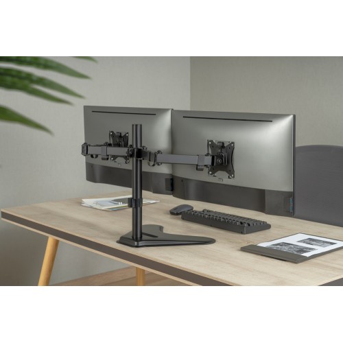 BRATECK βάση γραφείου για 2x οθόνες LDT66-T024, 17-32", έως 9kg