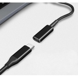 POWERTECH αντάπτορας τροφοδοσίας laptop CAB-UC066, USB-C σε Samsung 5.5x3mm, μαύρος