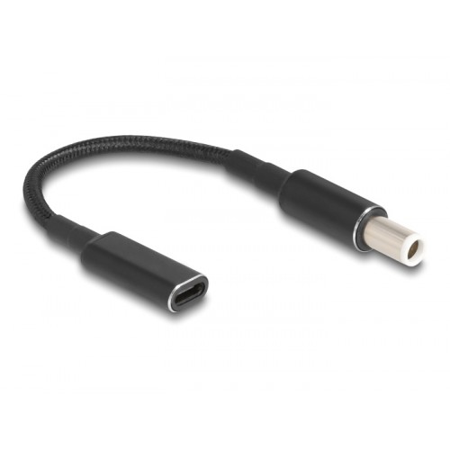 POWERTECH αντάπτορας τροφοδοσίας laptop CAB-UC071, USB-C σε Dell 7.4x5.0mm, μαύρος
