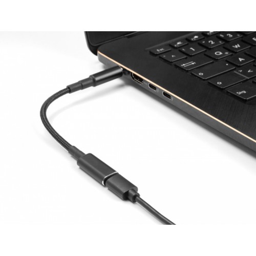 POWERTECH αντάπτορας τροφοδοσίας laptop CAB-UC072, USB-C σε Dell 4.5x3.0mm, μαύρος