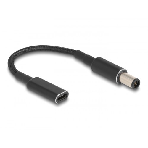 POWERTECH αντάπτορας τροφοδοσίας laptop CAB-UC074, USB-C σε HP 7.4x5.0mm, μαύρος