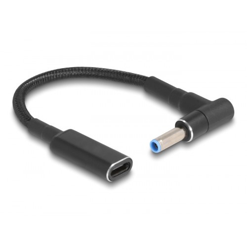 POWERTECH αντάπτορας τροφοδοσίας laptop CAB-UC075, USB-C σε HP 4.5x3.0mm, μαύρος