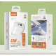 LDNIO φορτιστής τοίχου A2526C με καλώδιο, USB & USB-C, 45W PD, λευκός