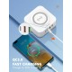 LDNIO σταθμός φόρτισης AW004, USB-C/3x USB/wireless, 32W, PD/QC, λευκός