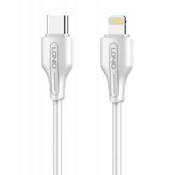 LDNIO καλώδιο Lightning σε USB-C LC122I, 30W PD, 2m, λευκό