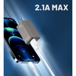 LDNIO καλώδιο USB-C σε USB LS371, 2.1A, 1m, λευκό