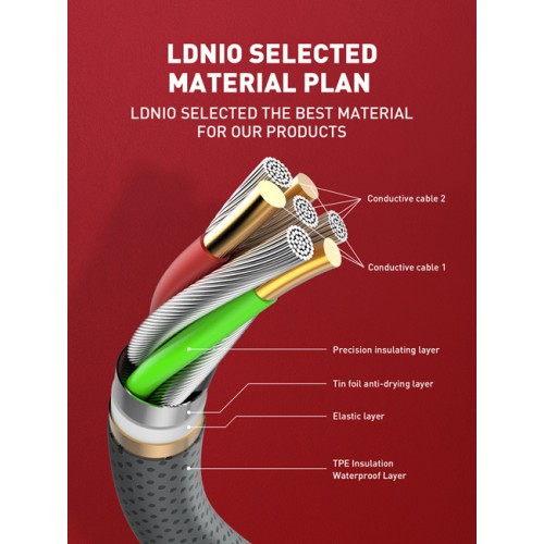 LDNIO καλώδιο Micro USB σε USB LS441, 2.4A, 1m, γκρι