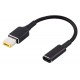 POWERTECH αντάπτορας τροφοδοσίας laptop CAB-UC077, USB-C σε slim tip Lenovo, μαύρος