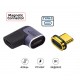 POWERTECH αντάπτορας USB-C PTH-105, μαγνητικός, 140W, 40Gbps, γκρι
