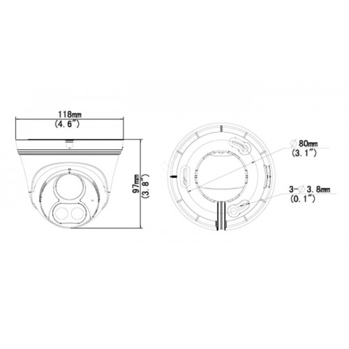 UNIARCH IP κάμερα IPC-T213-APF28W, 2.8mm 3MP, IP67, PoE, LED, IR 30m