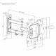 POWERTECH επιτοίχια βάση τηλεόρασης PT-1129, 23-43", έως 30kg, full motion