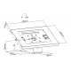 BRATECK επιτραπέζια βάση tablet PAD34-02, αντικλεπτική, 9.7-11", λευκή