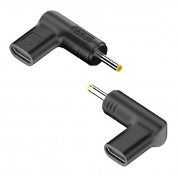 POWERTECH αντάπτορας τροφοδοσίας laptop YX-19, USB-C σε Asus 2.5x0.7mm, μαύρος
