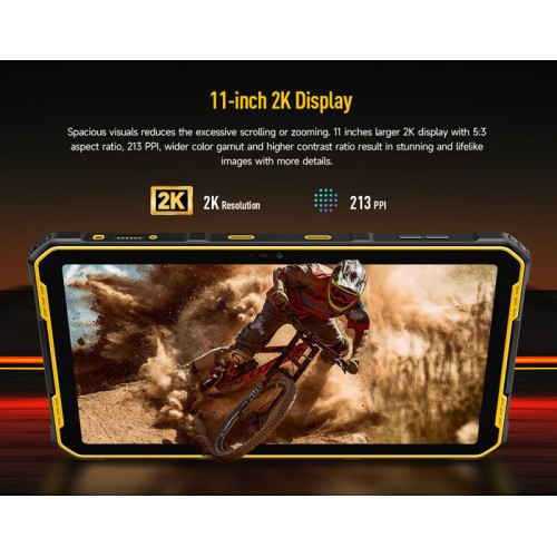 ULEFONE tablet Armor Pad 2, 11" 8/256GB, 18600mAh, IP68/IP69K, 4G, μαύρο