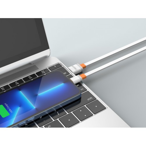CELEBRAT καλώδιο micro USB σε USB CB-33M, flat, 2.1A, 1m, λευκό