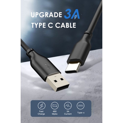 CABLETIME καλώδιο USB-C σε USB CT-CMAMN1, 3A, 480Mbps, 1m, μπλε