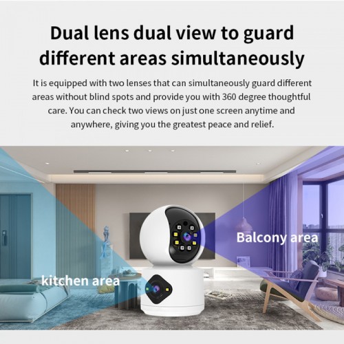 VSTARCAM smart κάμερα C992DR, 3MP, dual lens, WiFi, PTZ, SD