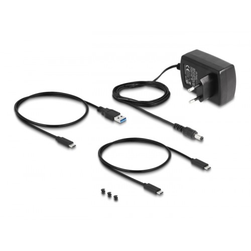 DELOCK docking station για M.2 NVMe/SATA ή 2.5"/3.5" SSD/HDD 64253, 10Gbps, μαύρο