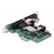 DELOCK κάρτα επέκτασης PCIe σε 4x RS-232 90410, 115.2Kbps