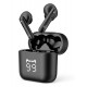 POWERTECH earphones με θήκη φόρτισης PT-1227, TWS, ENC, 30/480mAh, μαύρα