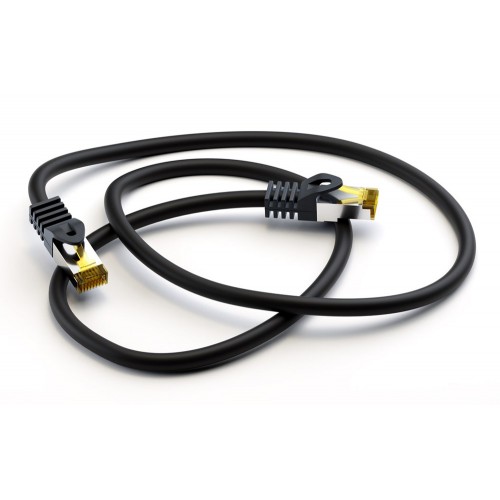 GOOBAY καλώδιο δικτύου 91590, CAT 7 S/FTP, 500MHz, CU, 1m, μαύρο