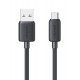 USAMS καλώδιο micro USB σε USB US-SJ690, 2A, 480Mbps, 1m, μαύρο