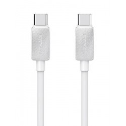 USAMS καλώδιο USB-C σε USB-C US-SJ691, 60W, 480Mbps, 1m, λευκό
