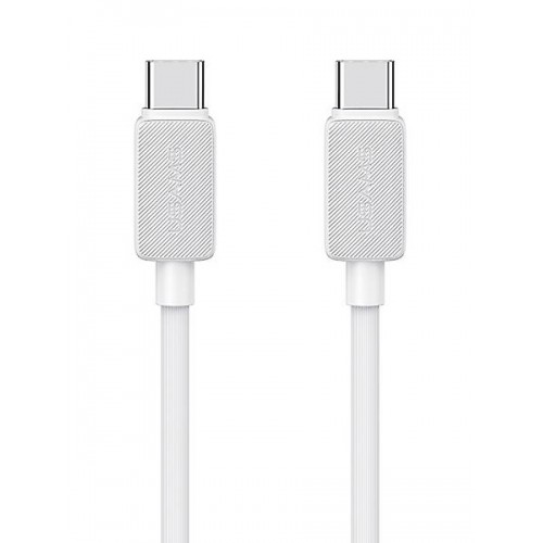 USAMS καλώδιο USB-C σε USB-C US-SJ691, 60W, 480Mbps, 1m, λευκό