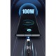USAMS καλώδιο USB-C σε USB-C US-SJ671, 100W, 480Mbps, 1.2m, μαύρο
