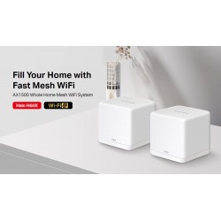 MERCUSYS Mesh WiFi 6 System Halo H60X, 1500Mbps Dual Band, 2τμχ, V.1.0