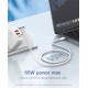 LDNIO καλώδιο USB-C LC901C, 65W PD, 480Mbps, 1m, λευκό