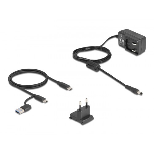 DELOCK docking station για M.2 NVMe/SATA ή 2.5"/3.5" SSD/HDD 64280, 10Gbps, μαύρο