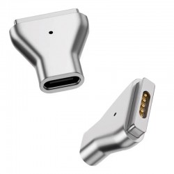 POWERTECH αντάπτορας τροφοδοσίας laptop YX-MS2, USB-C σε Magsafe 2, ασημί