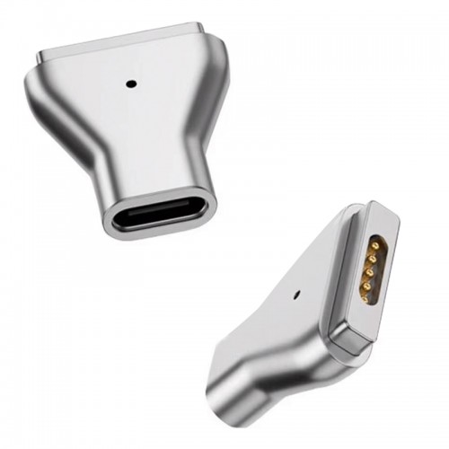 POWERTECH αντάπτορας τροφοδοσίας laptop YX-MS2, USB-C σε Magsafe 2, ασημί