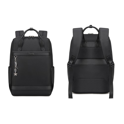 CHANTRIA γυναικεία τσάντα πλάτης CB00639 με θήκη laptop 14", 12.5L, μαύρη